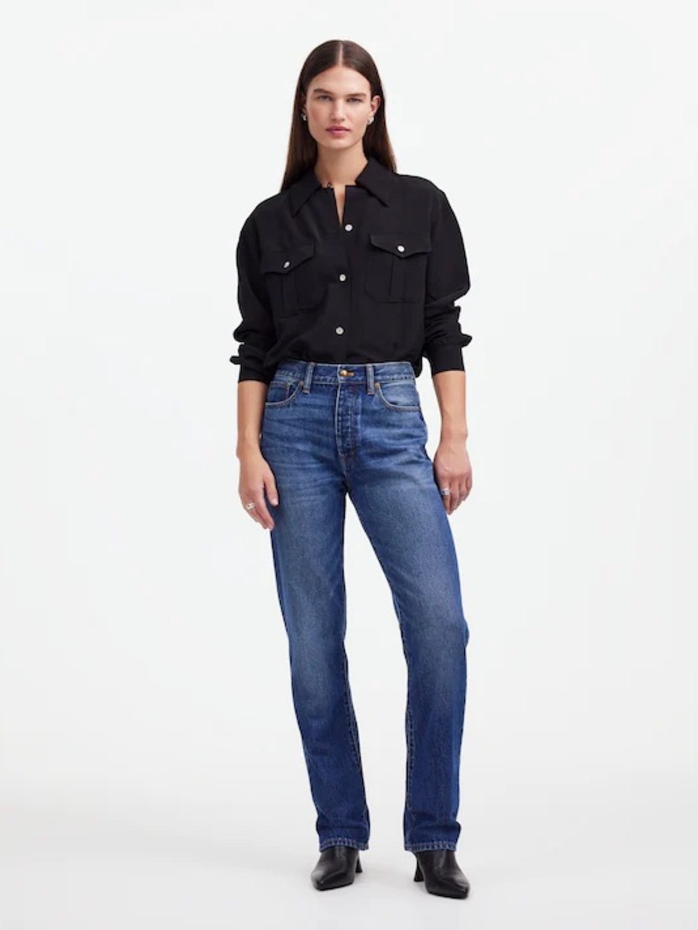 Alexa Chung for Madewell High-Rise Straight Jean in Allendale Wash size 27
